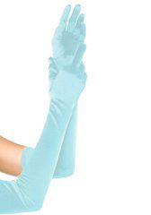 Длинные перчатки Leg Avenue Extra Long Satin Gloves light blue SO9085 фото