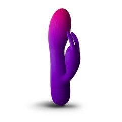 Вибратор-кролик Rocks Off Glo Girl &ndash; Rabbit, 2 мотора, 10 режимов, на батарейках SX2428 фото