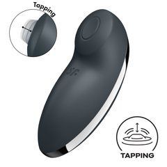Вибростимулятор-пульсатор Satisfyer Tap & Climax 2 Grey, эффект постукивания пальцем SX2184 фото