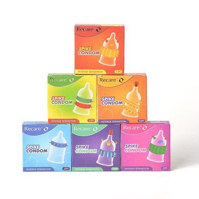 Насадка на член Recare Spike Condom Pink (презерватив с шариками и рядами шипов) SX3352 фото