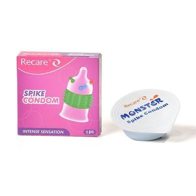 Насадка на член Recare Spike Condom Pink (презерватив с шариками и рядами шипов) SX3352 фото