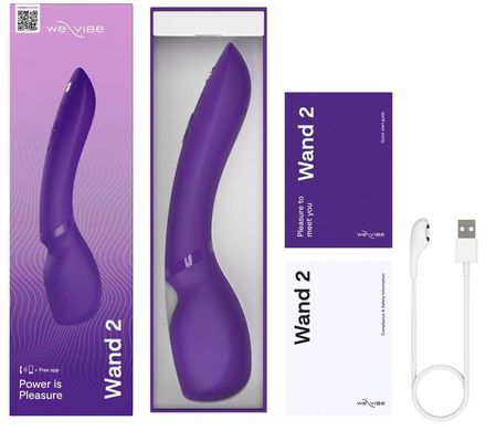 Смарт-вибромассажер We-Vibe Wand 2 Purple, очень мощный, функция Smart Silence SX2150 фото