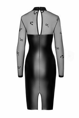 Сукня Noir Handmade F310 Sublime wetlook and flocked mesh midi dress - XL SX0300 фото