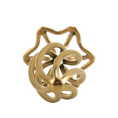 Металлическая анальная пробка LOCKINK SEVANDA Hollow Spiral Golden, S, золотистая, диаметр 2,6 см SX0882 фото