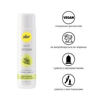Лубрикант на водной основе pjur MED Vegan glide 100 мл - только веганские ингридиенты PJ12690 фото