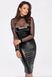 Сукня Noir Handmade F310 Sublime wetlook and flocked mesh midi dress - XL SX0300 фото 1