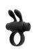 Ерекційне віброкільце S Pleasures Premium Rabbit Ring чорне, зі знімною віброкулею та вушками SX1608 фото 1