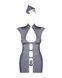 Эротический костюм стюардессы Obsessive Stewardess 3 pcs costume grey L/XL, серый, платье, стринги, SO7309 фото 5