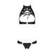 Комплект: открытый топ и трусики из эко-кожи с люверсами Malwia Set with Open Bra black L/XL &mdash; Passi SO5768 фото 3