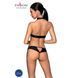 Комплект: открытый топ и трусики из эко-кожи с люверсами Malwia Set with Open Bra black L/XL &mdash; Passi SO5768 фото 2