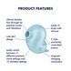 Вакуумный клиторальный стимулятор с вибрацией Satisfyer Sassy Seal, 2 независимых мотора SX1210 фото 4