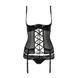 Корсет з відкритими грудьми Passion Exclusive NORTH CORSET L/XL, black, пажі, трусики, шнурівка PS24004 фото 5