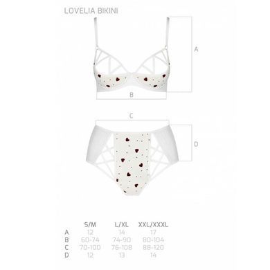 Эротический комплект с рисунком LOVELIA BIKINI white S/M - Passion SO4751 фото
