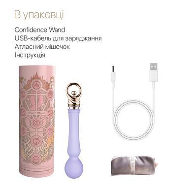 Вибромассажер с подогревом Zalo Sweet Magic - Confidence Wand Fantasy Violet SO6677 фото