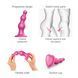 Насадка для страпона Strap-On-Me Dildo Plug Beads Framboise Metallic L SO8986 фото 6
