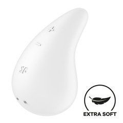 Вибратор для наружной стимуляции Satisfyer Dew Drop White, 2 мотора, 12 режимов, мягкий корпус SX1212 фото