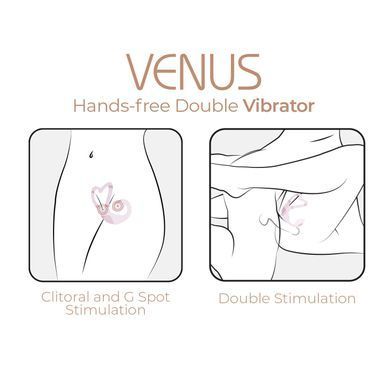 Смарт-вібратор для пар Adrien Lastic Venus + APP, подвійний, можна носити під одягом, 10 режимів SX1283 фото