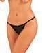 Прозорі стрінги з доступом Obsessive Celia Noir crotchless thong XS/S SO7871 фото 3