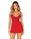 Пеньюар Obsessive Ingridia chemise & thong M/L, червоний, сорочка, стрінги SO9037 фото 1