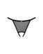 Прозорі стрінги з доступом Obsessive Celia Noir crotchless thong XS/S SO7871 фото 5