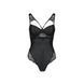 Боди из эко-кожи и кружева Loona Body black L/XL - Passion SO5355 фото 3