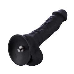 Фаллоимитатор для секс-машин Hismith 8.3&Prime; Silicone Dildo Black, система KlicLok, гибкий стержень SO9971 фото