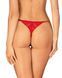 Трусики з доступом Obsessive Ingridia crotchless thong XS/S, червоні SO9043 фото 2