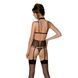 Корсет с открытой грудью Passion DOMINICA CORSET L/XL black, пажи для чулок, стринги SO8433 фото 2