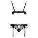 Комплект білизни Passion PAULINE SET L/XL, black, стрепи, ліф, стрінги і пояс для панчох EL15804 фото 7
