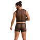 Комплект мужского белья на шнуровке Passion 053 Set William L/XL Black, жилет, боксеры SO7627 фото 4