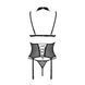 Корсет с открытой грудью Passion DOMINICA CORSET L/XL black, пажи для чулок, стринги SO8433 фото 4