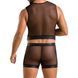 Комплект мужского белья на шнуровке Passion 053 Set William L/XL Black, жилет, боксеры SO7627 фото 2