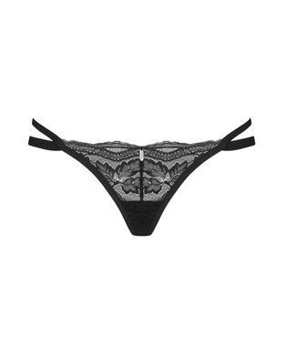 Трусики-стринги Obsessive Nutris thong, M/L, кружевные, очень мягкие, с двойными боковинками SX1179 фото