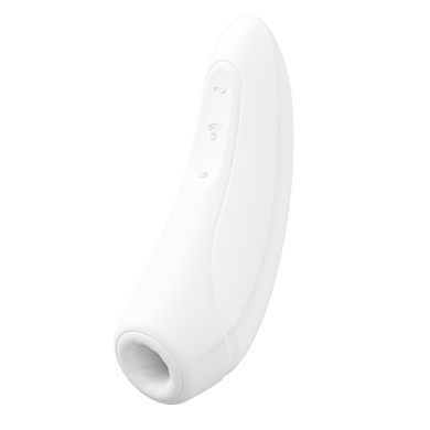 Вакуумний кліторальний стимулятор Satisfyer Curvy 1+ White з керуванням через інтернет SO3781 фото