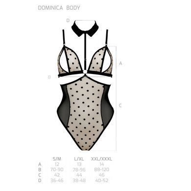 Боді Passion DOMINICA BODY S/M, black SO8428 фото