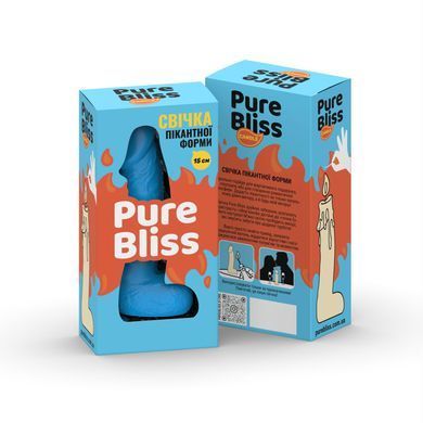 Свеча в виде члена Pure Bliss MINI Blue 15 см SX1698 фото