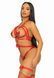 Портупея-тедді з ременів Leg Avenue Studded O-ring harness teddy M Red, екошкіра SO8561 фото 4