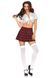 Еротичний костюм школярки Leg Avenue Classic School Girl S/M, спідниця + кроп-топ на зав&rsquo;язках SO7996 фото 1