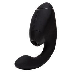 Двойной вакуумный клиторальный стимулятор с вибрацией Womanizer Next Duo - Black SX3866 фото