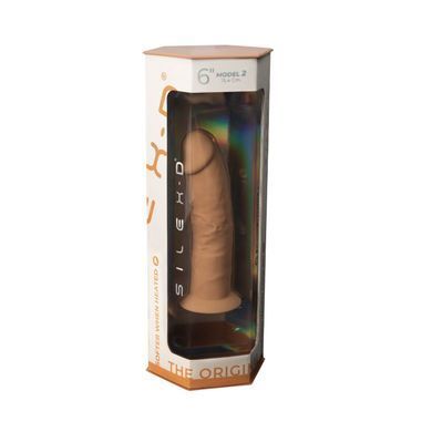 Фаллоимитатор SilexD Robby Caramel (MODEL 2 size 6in), двухслойный, силикон+Silexpan, диаметр 3,5 см SO5019 фото