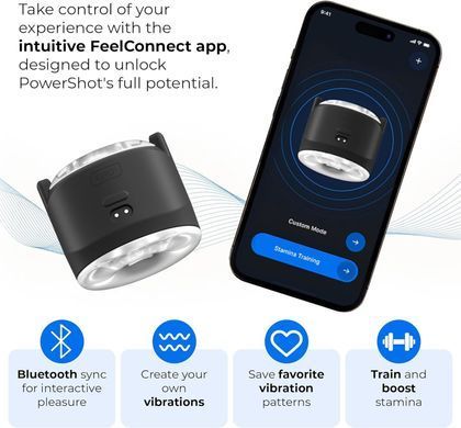 Интерактивный мастурбатор 2в1 с вибрацией KIIROO PowerShot, компактный, 2 вибромотора SX3196 фото