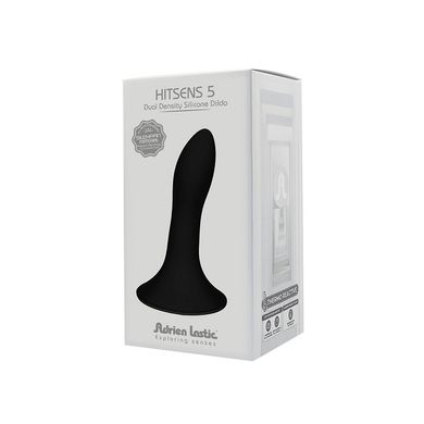 Дилдо з присоскою Adrien Lastic Hitsens 5 Black, відмінно для страпона, діаметр 2,4 см, довжина 13 с AD24059 фото