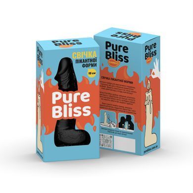 Свеча в виде члена Pure Bliss MINI Black 15 см SX1643 фото