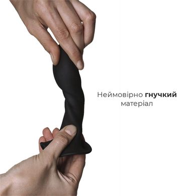 Дилдо з присоскою Adrien Lastic Hitsens 5 Black, відмінно для страпона, діаметр 2,4 см, довжина 13 с AD24059 фото