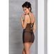 Сорочка з вирізами на грудях, стрінги Passion LOVELIA CHEMISE S/M, black SO4760 фото 4