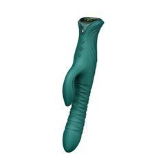 Смарт пульсатор-кролик с вибрацией Zalo Mose 2 Turquoise Green, подогрев до 42&deg;C, кристалл Swarovski SX2687 фото