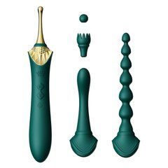 Мультифункциональный вибратор Zalo &mdash; Bess 2 Turquoise Green, 4 насадки, подогрев SO8238 фото