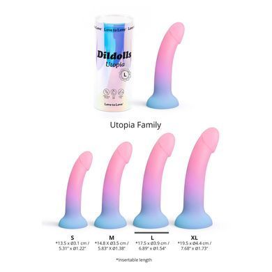Дилдо с цветным градиентом Love To Love DILDOLLS - UTOPIA L ультрамягкий SX2849 фото
