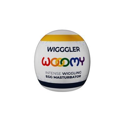 Мастурбатор-яйце Wooomy Wigggler Mini Masturbator, дуже ніжний, пробник лубриканту Amorean 1 мл SX1706 фото