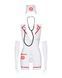Еротичний костюм медсестри Obsessive Emergency dress S/M, white, сукня, стринги, рукавички, чепчик, SO7704 фото 3